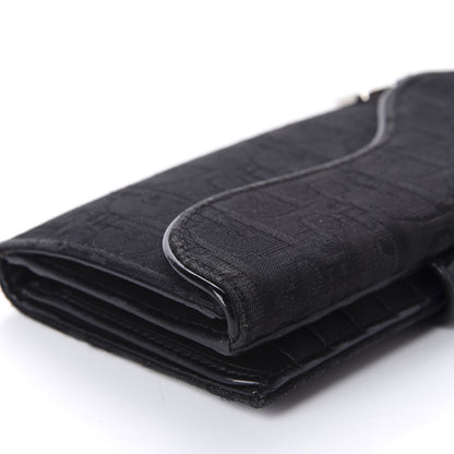 Christian Dior Monogram Saddle Wallet Black 8 of 12