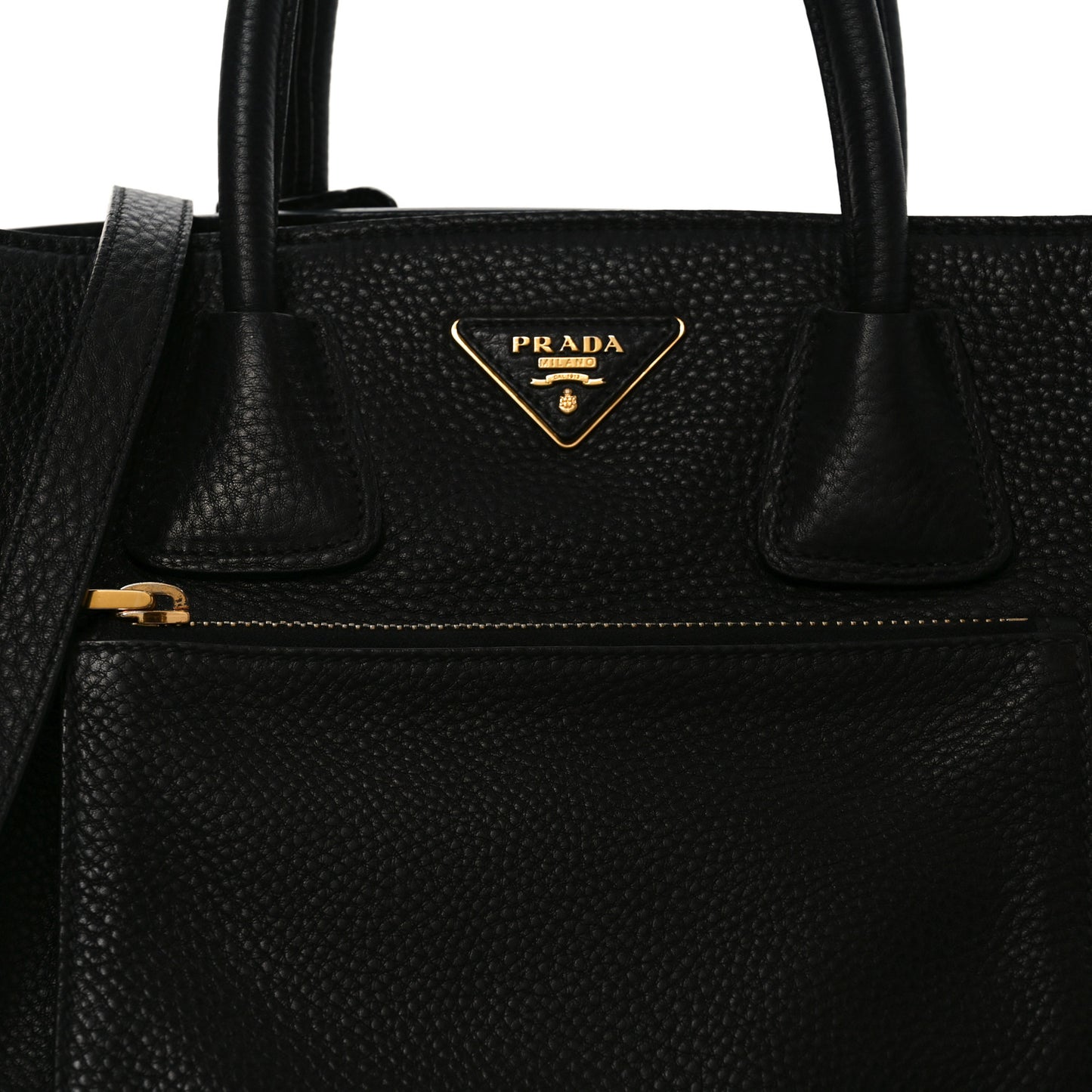 Vitello Phenix Shopping Tote Black