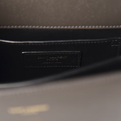 Saint Laurent Grain de Poudre Mini Classic Monogram Cassandra Top Handle Pebble 9 of 10