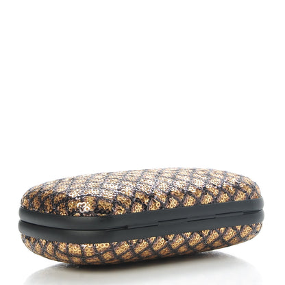 Bottega Veneta Metallic Paillettes Sequin Intrecciato Knot Clutch 4 of 6