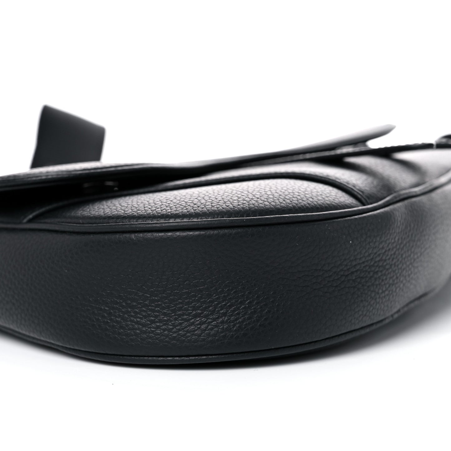 Grained Calfskin Kim Jones Saddle Bag Black