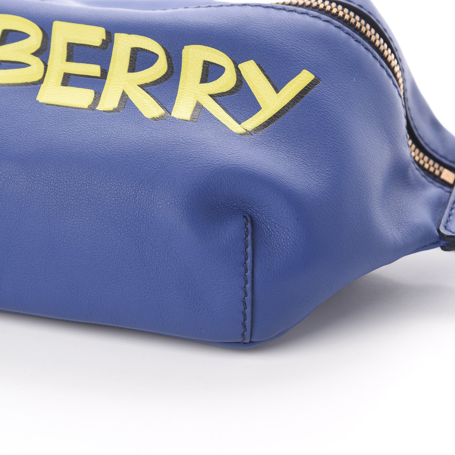 Burberry Calfskin Medium Sonny Bum Bag Blue Denim 6 of 8