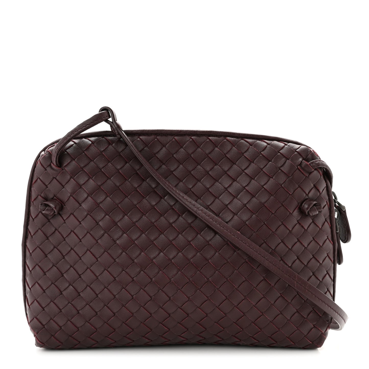 Nappa Intrecciato Nodini Bag Aubergine