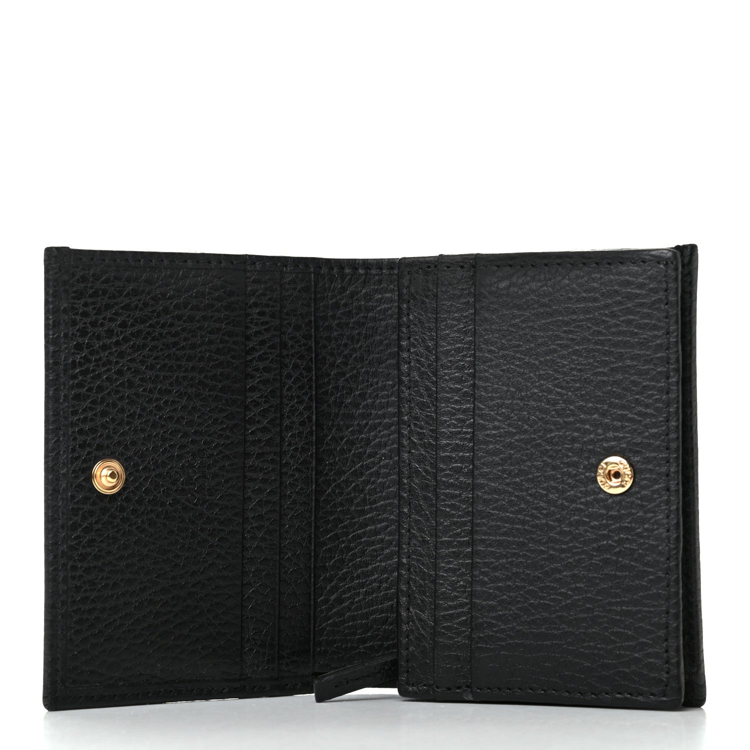 Gucci Pebbled Calfskin GG Marmont Card Case Black 5 of 7