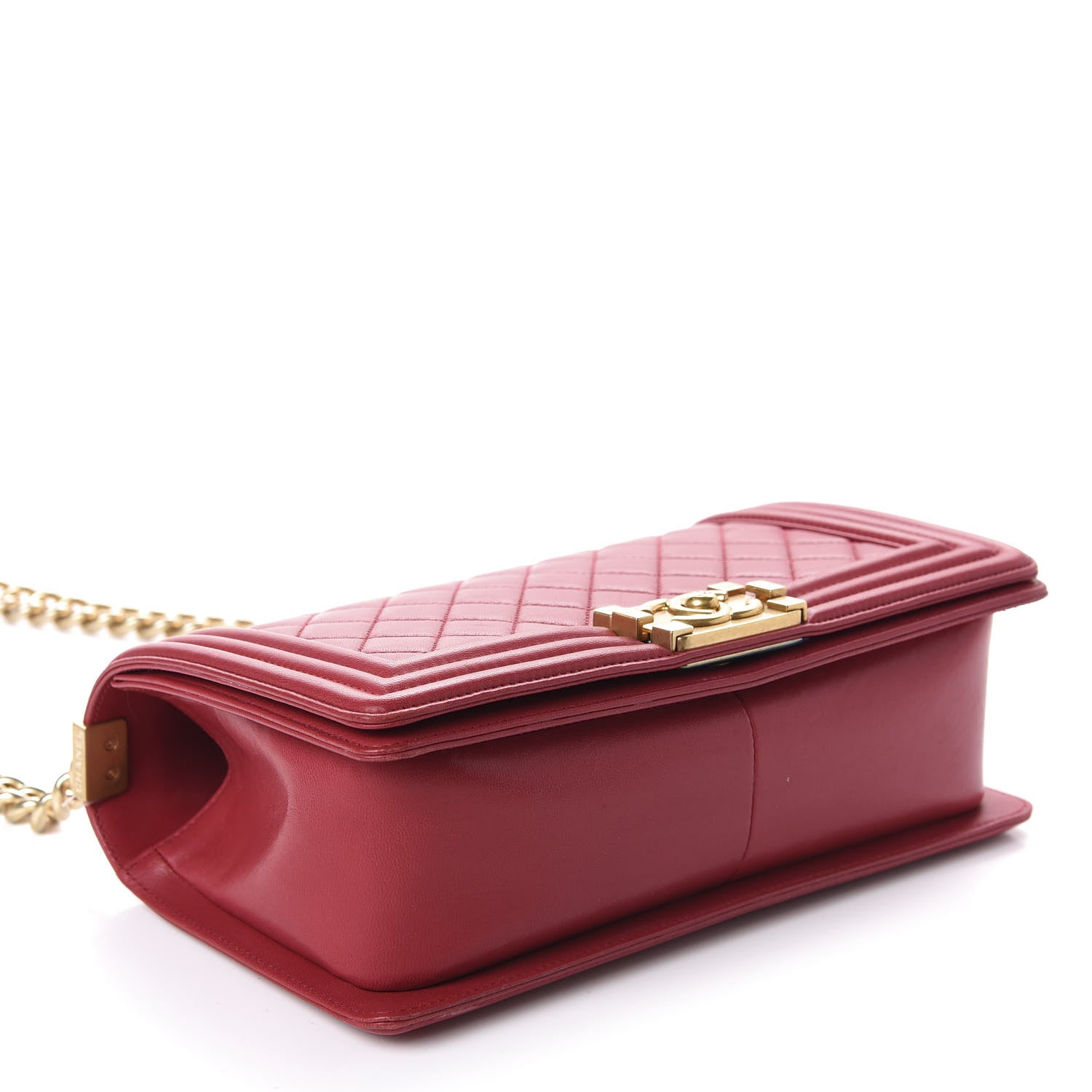 Chanel Lambskin Quilted Medium Boy Flap Dark Pink 4 of 11