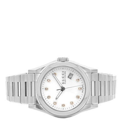 Gucci Stainless Steel Diamond Mother of Pearl 36mm Pantheon Quartz Watch 2 of 4