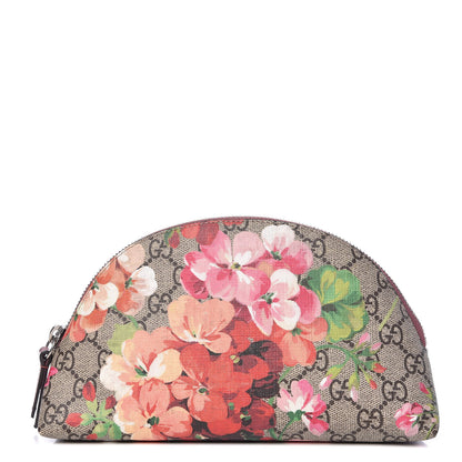 Gucci GG Supreme Monogram Blooms Large Pouch Cosmetic Case Beige Multicolor Dry Rose 1 of 9