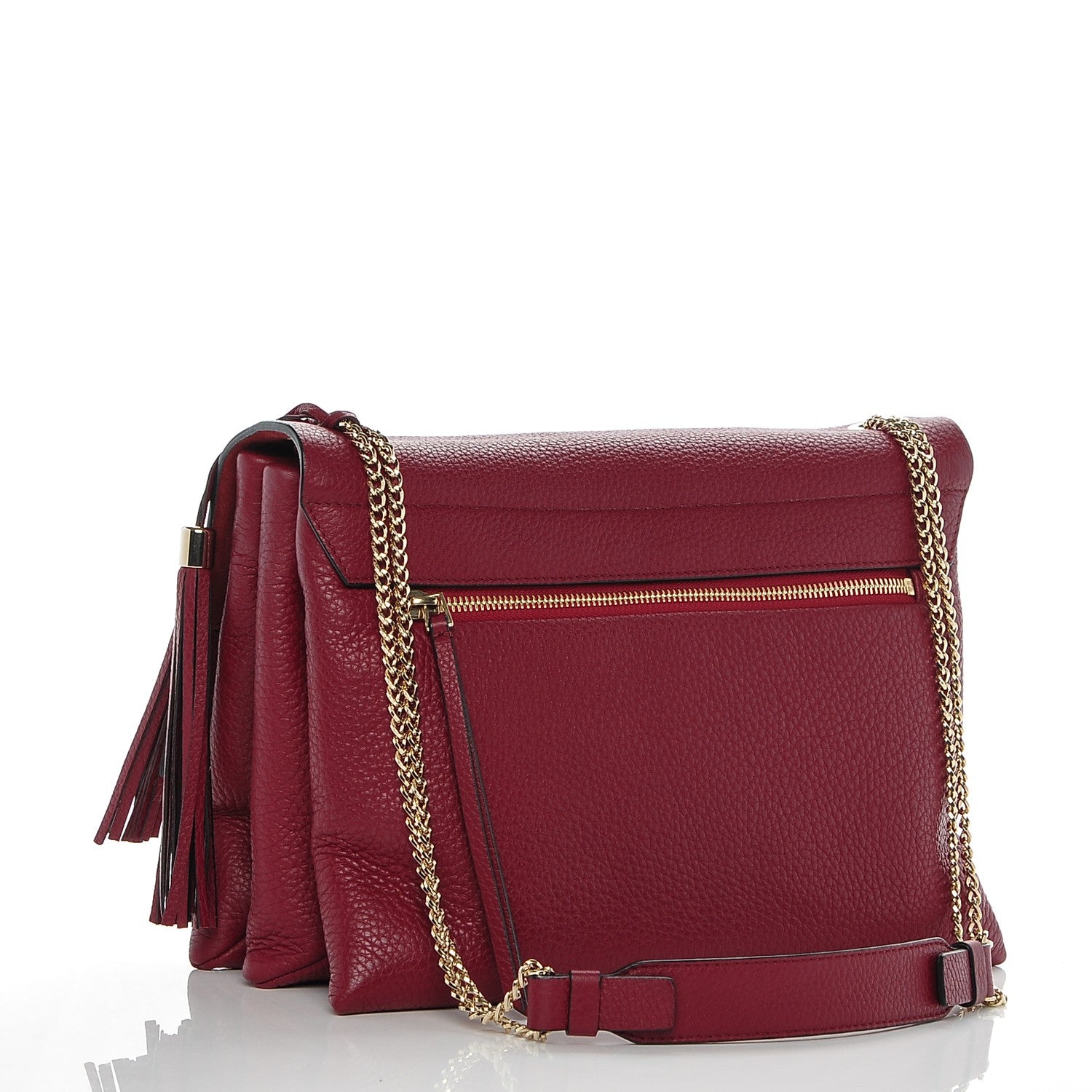 Lanvin Grained Calfskin Medium Sugar Flap Shoulder Bag Cherry 3 of 6