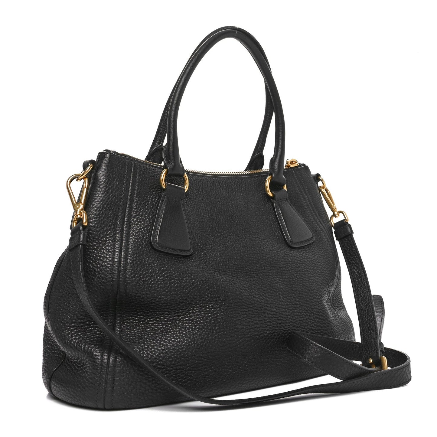Vitello Phenix Shoulder Bag Black