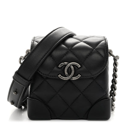Chanel Lambskin Quilted Trunk Bag Black 1 of 11