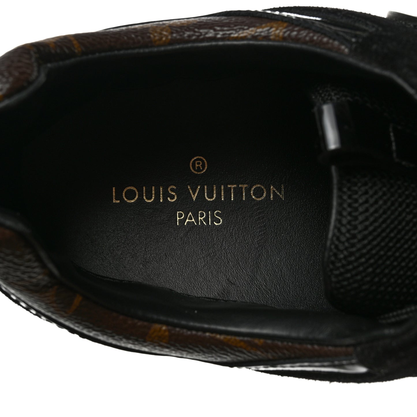 Suede Monogram Run Away Sneakers 37 Black