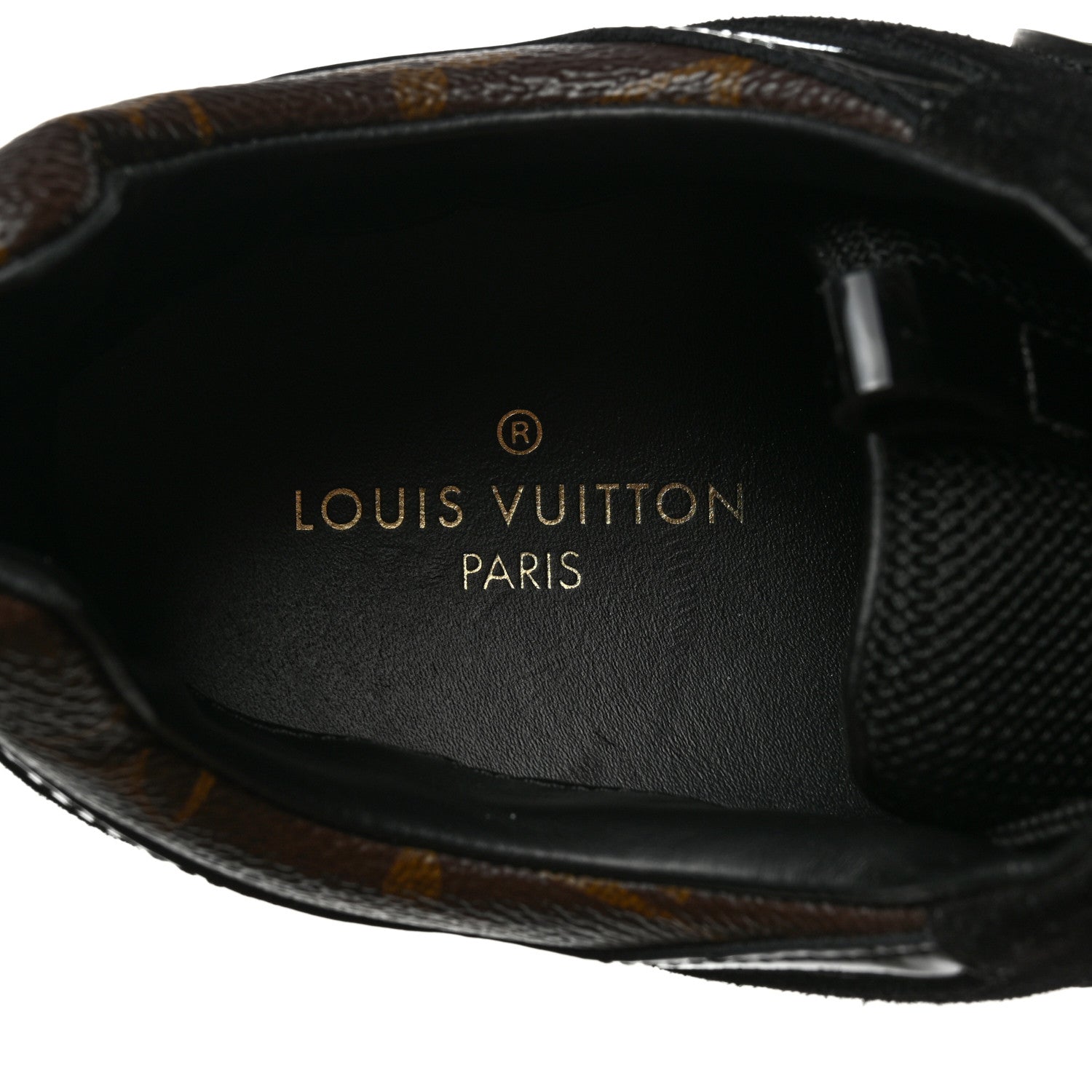 Louis Vuitton Suede Monogram Run Away Sneakers 37 Black 8 of 8
