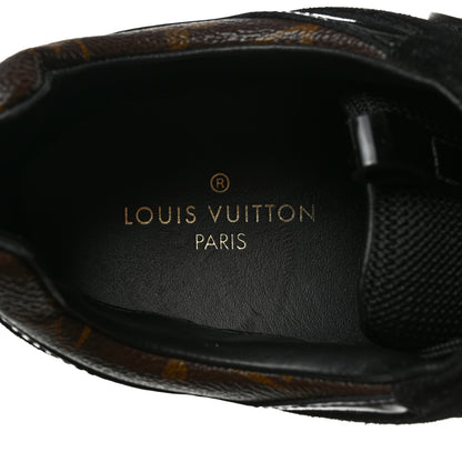 Louis Vuitton Suede Monogram Run Away Sneakers 37 Black 8 of 8