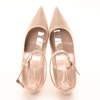 Christian Louboutin Nappa Conclusive 100 Ankle Strap Pumps 38 Leche 2 of 10