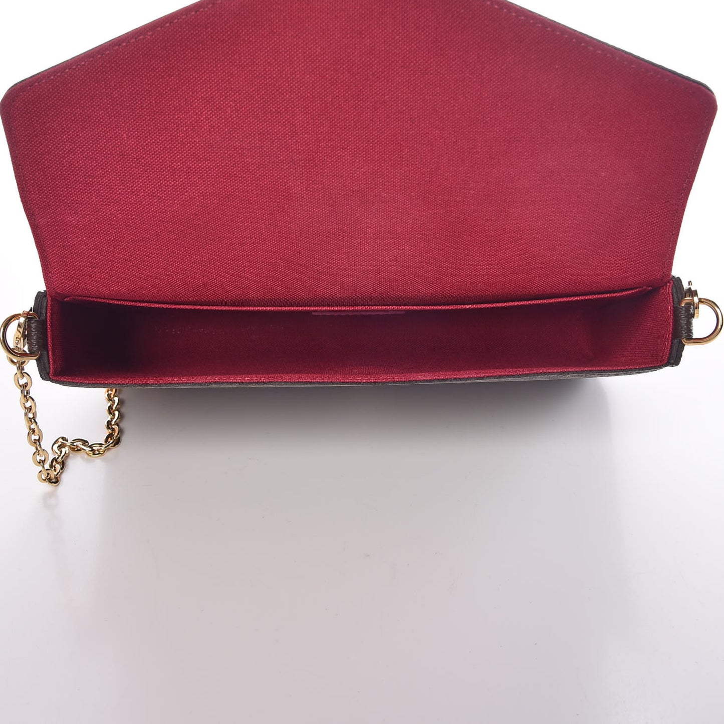 Monogram Pochette Felicie Chain Wallet Fuchsia