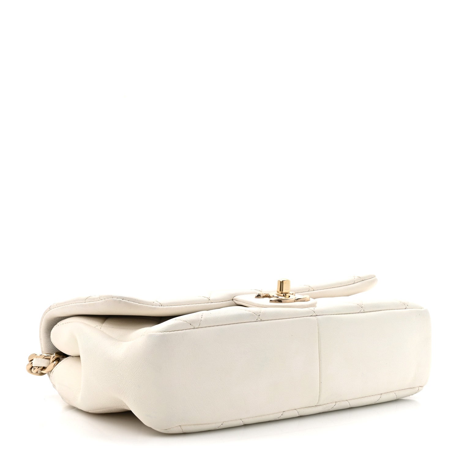 Chanel Lambskin Quilted Resin Bi-Color Chain Flap Bag White 3 of 14