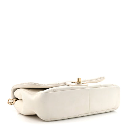 Chanel Lambskin Quilted Resin Bi-Color Chain Flap Bag White 3 of 14