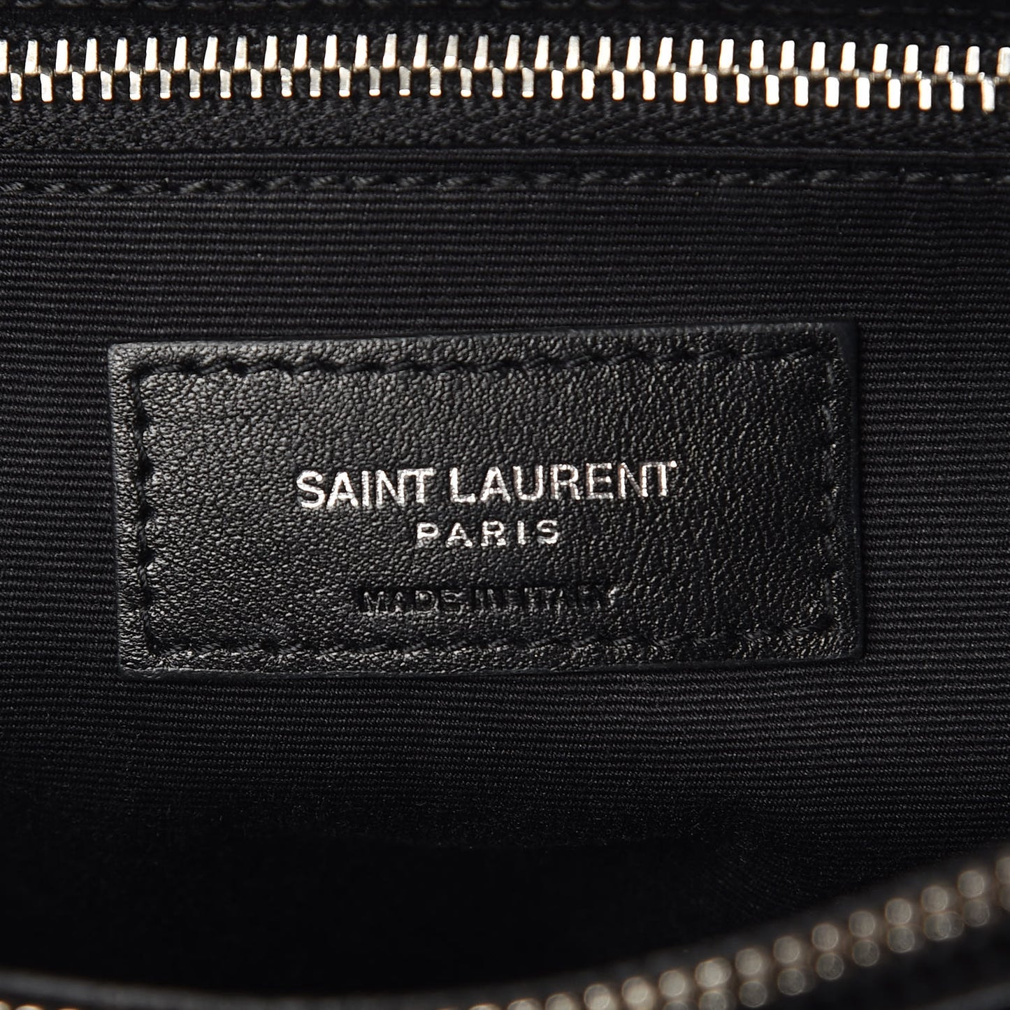 Calfskin Y Quilted Monogram Medium Loulou Chain Satchel Black