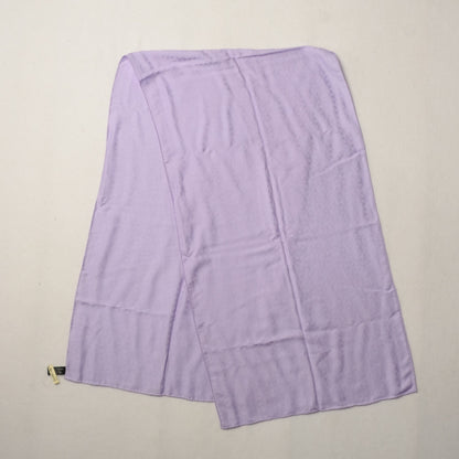 Hermes Cashmere Silk Faconnee Muffler Petit H Scarf Glycine 3 of 5