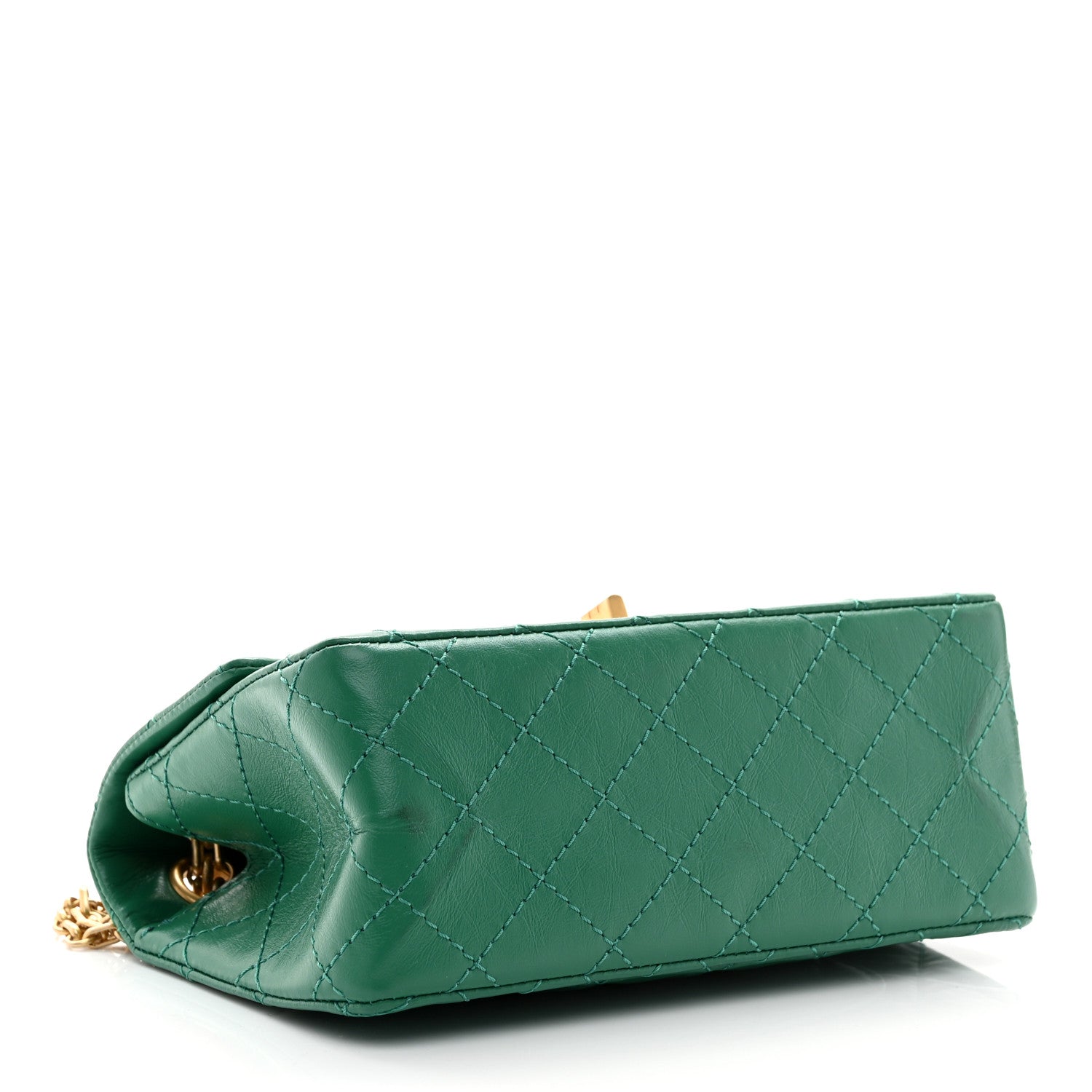 Chanel Aged Calfskin Quilted 2.55 Reissue Mini Flap Green 4 of 10