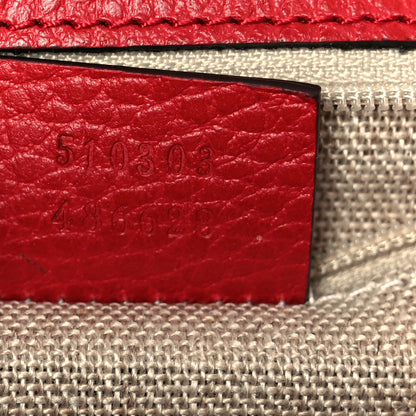 Gucci Dollar Calfskin Interlocking G Shoulder Bag Red 7 of 11