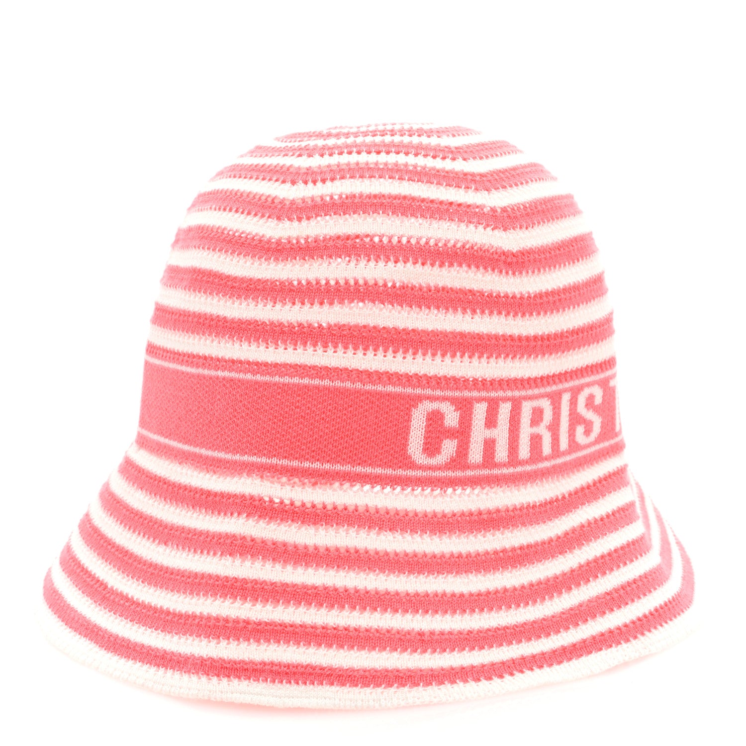 Christian Dior Polyamide Cotton Knitted D-Tulipe Brim Hat M Pink 6 of 8