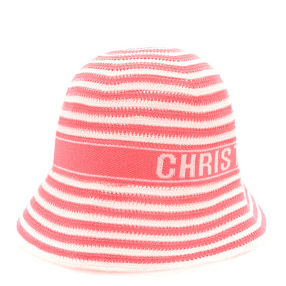 Christian Dior Polyamide Cotton Knitted D-Tulipe Brim Hat M Pink 6 of 8