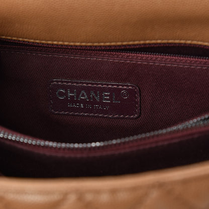 Chanel Caviar Quilted Small Coco Handle Flap Camel 6 of 9