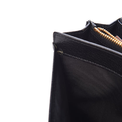 Miu Miu Goatskin Madras Bi-Color Wallet On Chain Black White 9 of 11
