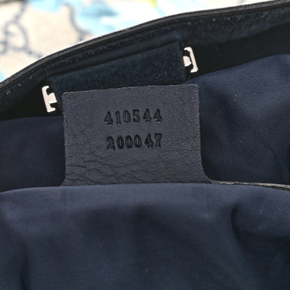 Gucci GG Supreme Monogram Blooms Small Single Buckle Backpack Beige Blue Navy 7 of 10
