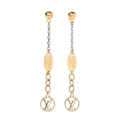 Louis Vuitton Logomania Earrings Gold 1 of 5