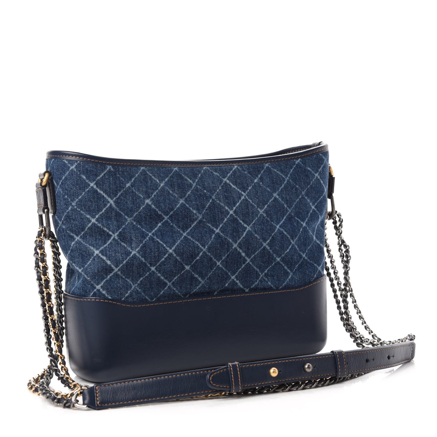 Denim Calfskin Medium Gabrielle Hobo Blue