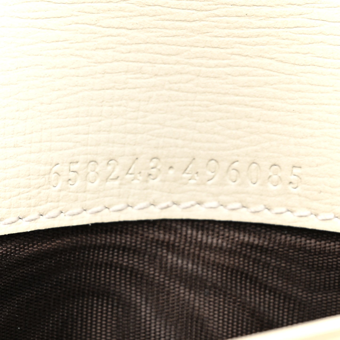 Azalea Calfskin GG Monogram Bi-Color Debossed Diana Chain Wallet Emerald Stone Topaz Mystic White