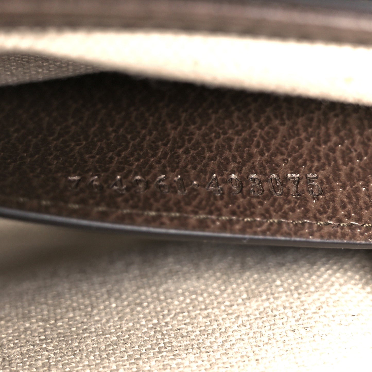 GG Supreme Monogram Textured Dollar Calfskin Web Mini Ophidia Envelope Shoulder Bag Beige Ebony New Acero