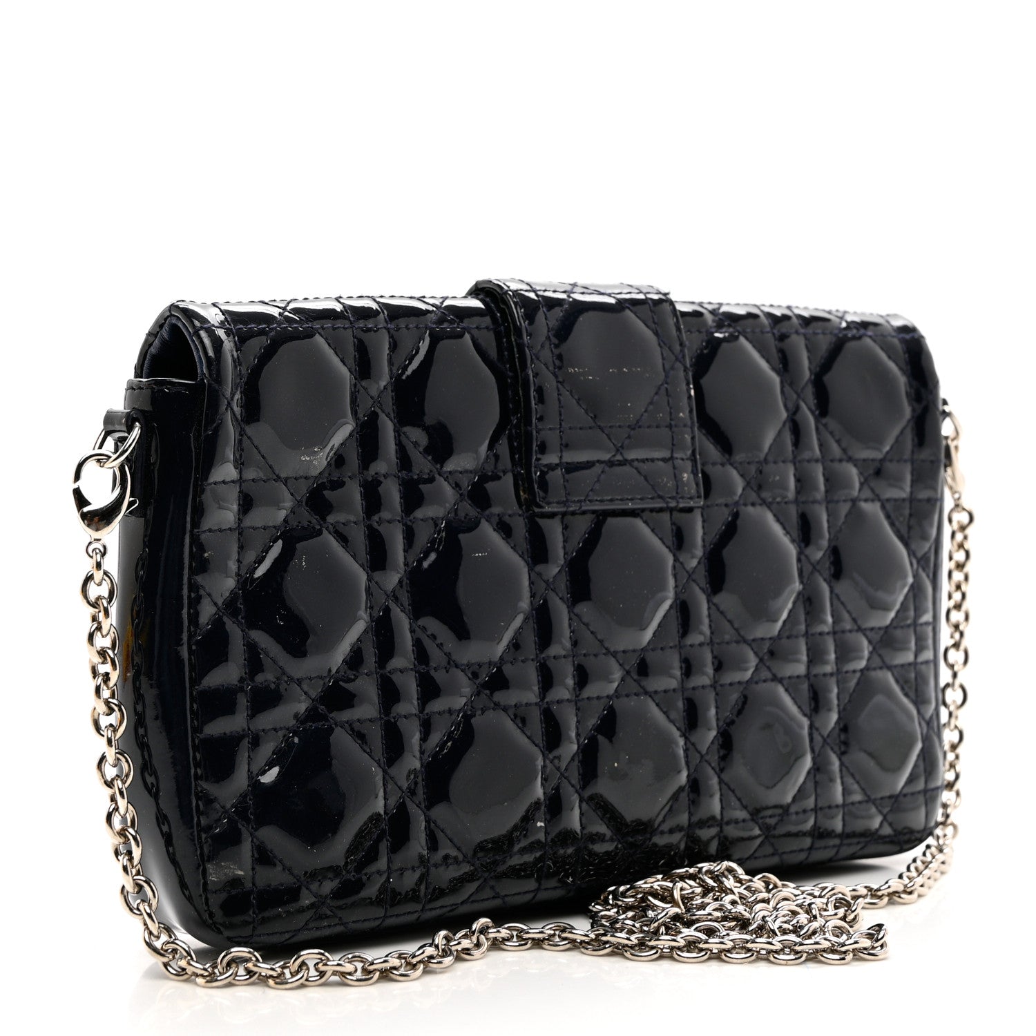 Christian Dior Patent Cannage Miss Dior Promenade Pouch Blue 2 of 5