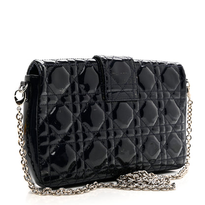 Christian Dior Patent Cannage Miss Dior Promenade Pouch Blue 2 of 5