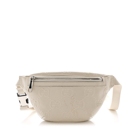 Gucci Calfskin GG Tennis Embossed Belt Bag Mystic White 1 of 10
