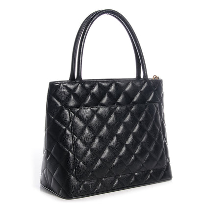 Chanel Caviar Medallion Tote Black 3 of 7