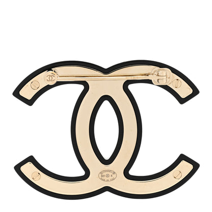 Chanel Resin Crystal CC Brooch Black 3 of 5