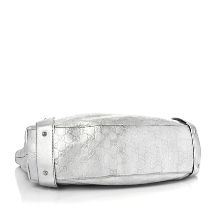 Gucci Metallic Guccissima Medium Pelham Shoulder Bag Silver 3 of 9