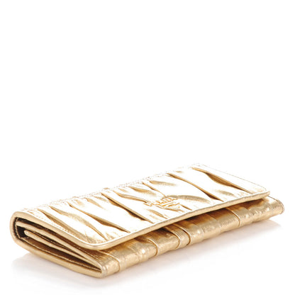Prada Nappa Gaufre Continental Wallet Platino 4 of 9