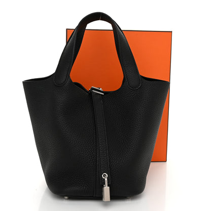 Hermes Taurillon Clemence Picotin Lock 18 PM Black 11 of 11