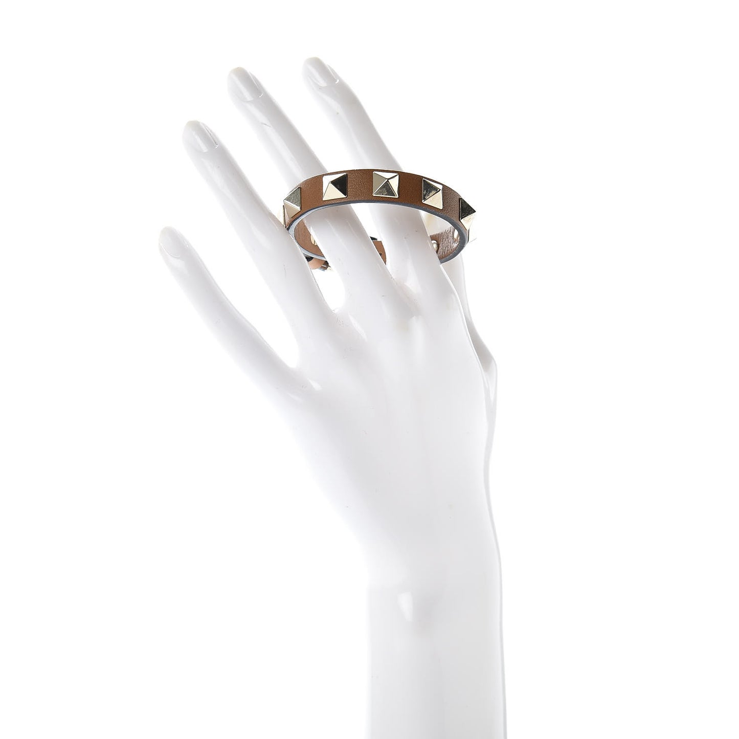 Vitello Rockstud Bracelet Brown