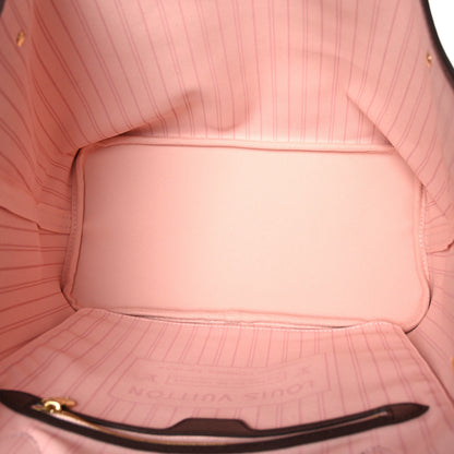 Louis Vuitton Damier Ebene Neo Neverfull MM Rose Ballerine 6 of 10