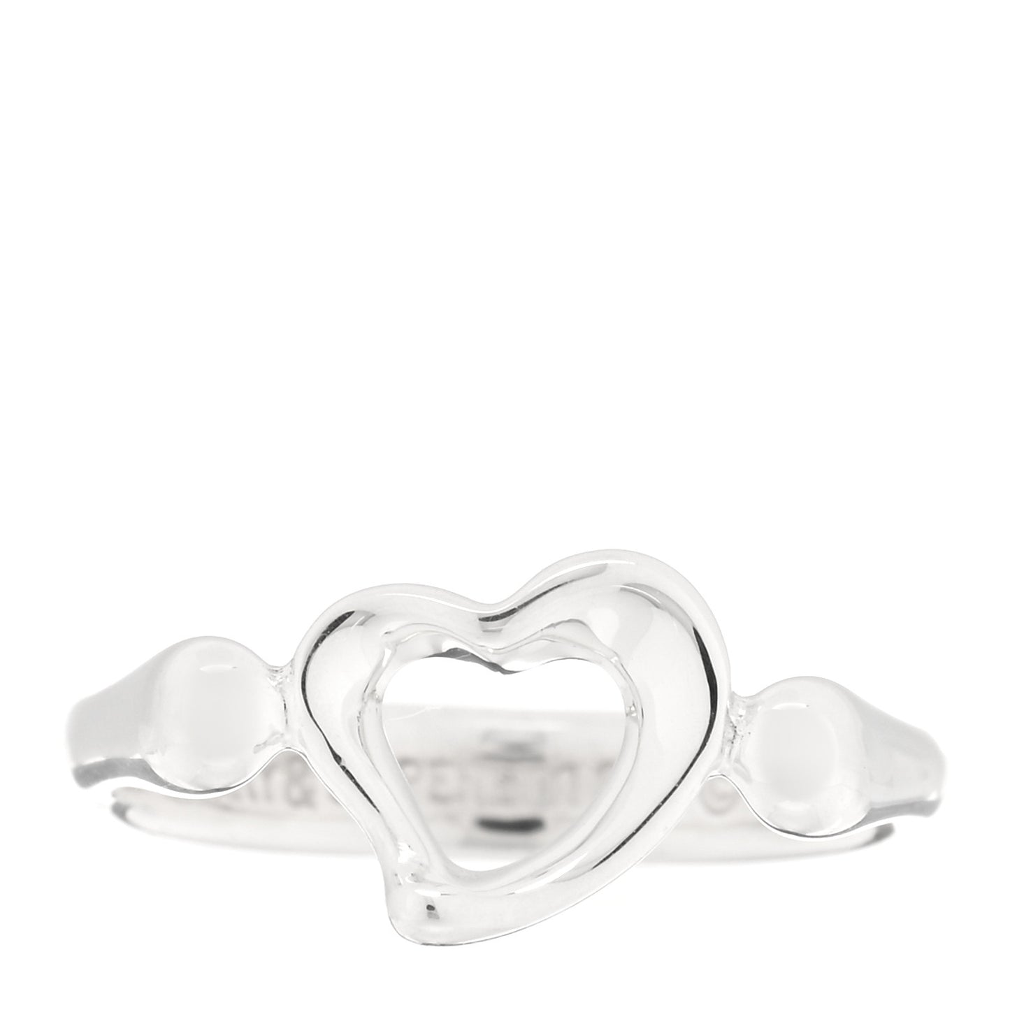 Sterling Silver Elsa Peretti Open Heart Ring 49 5