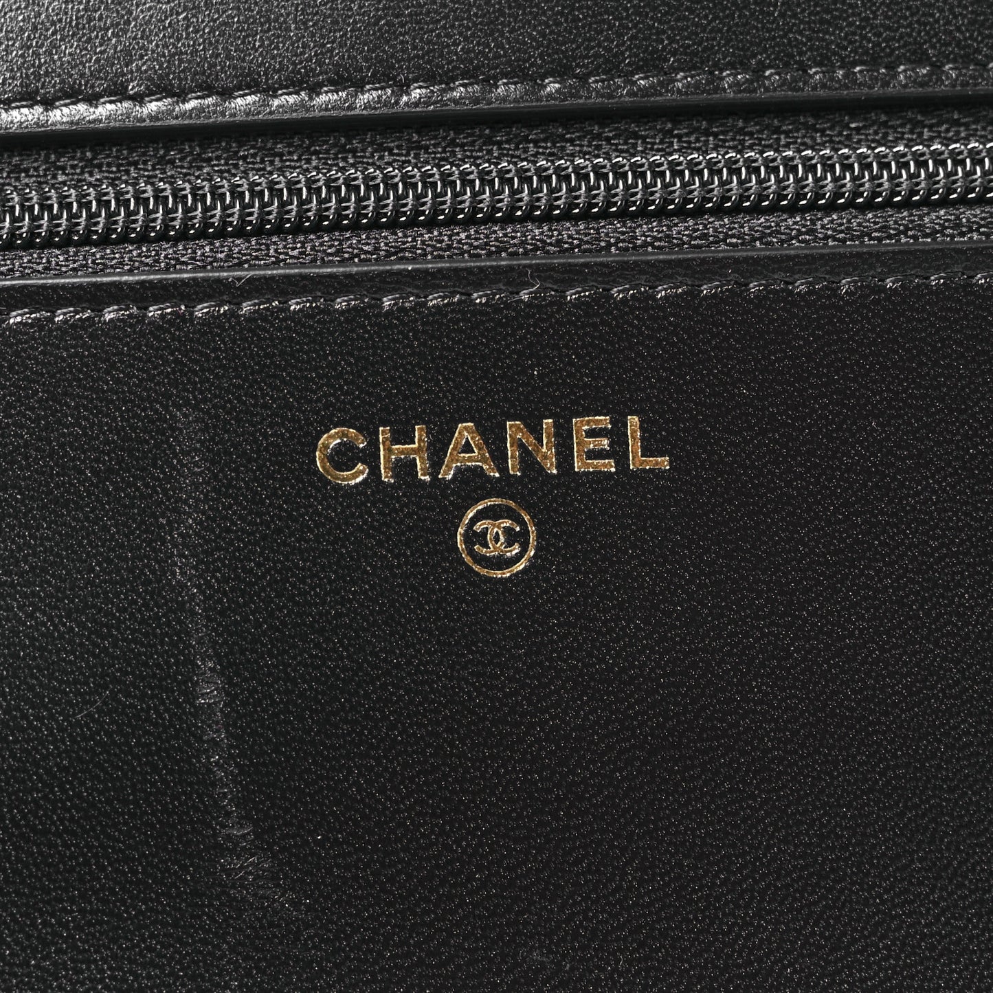 Lambskin Quilted Chanel 19 Wallet On Chain WOC Black