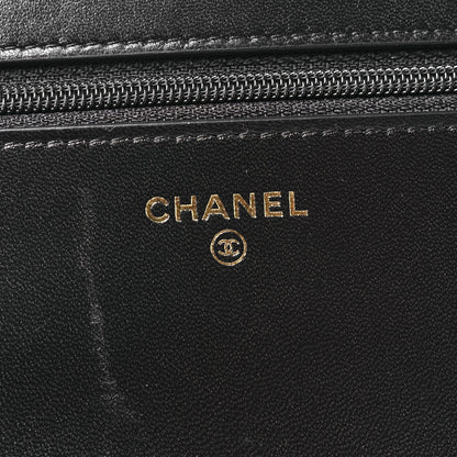 Chanel Lambskin Quilted Chanel 19 Wallet On Chain WOC Black 6 of 11