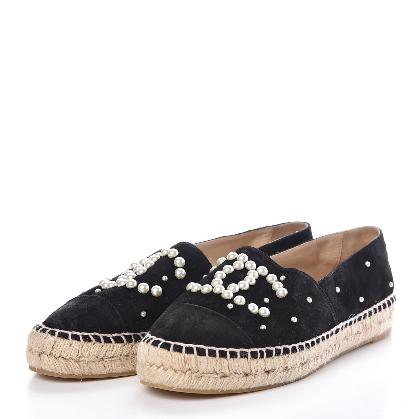 Suede Pearl CC Espadrilles 37 Black