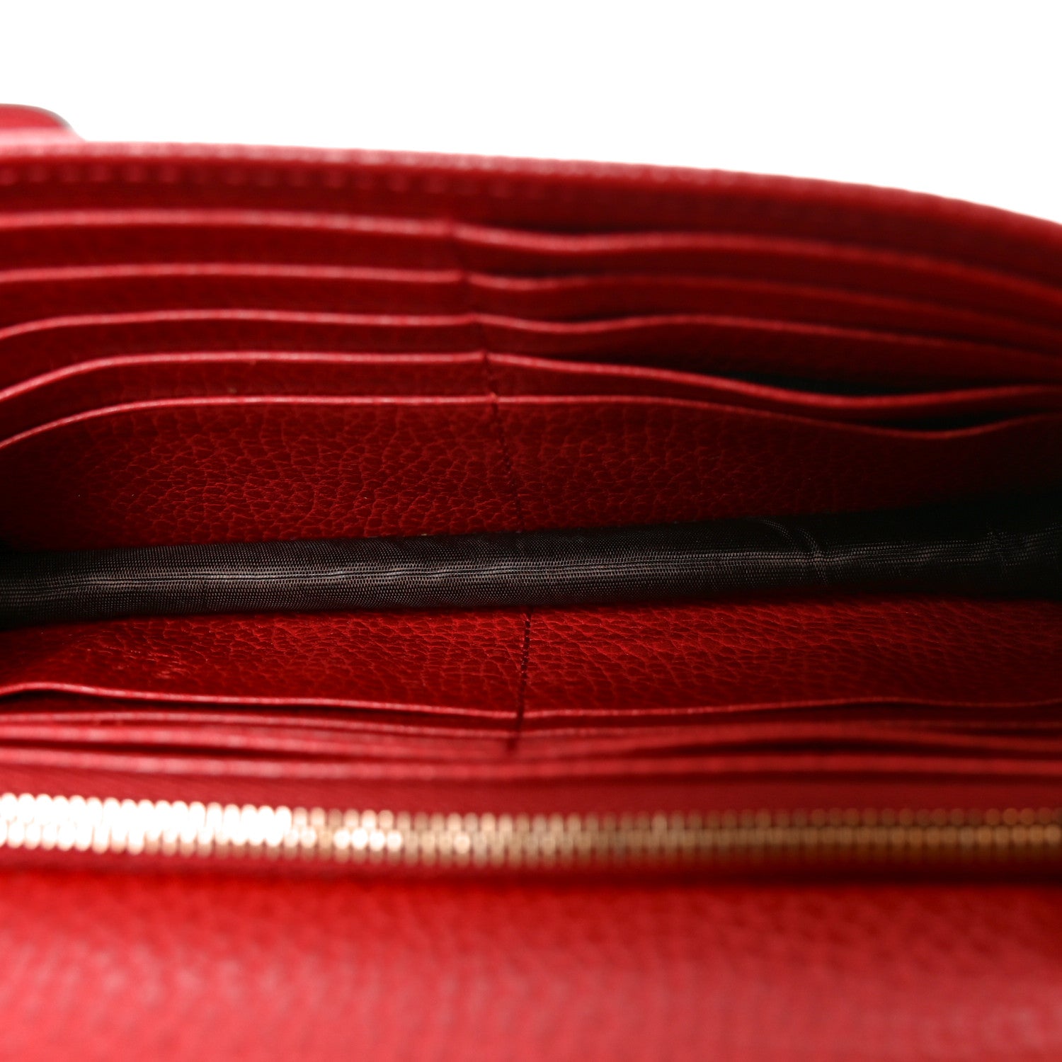 Gucci Dollar Calfskin Interlocking G Chain Wallet Red 5 of 10