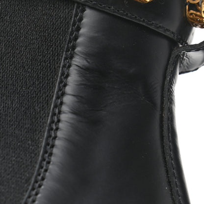 Gucci Calfskin Crystal GG Trip Chelsea Ankle Boots 37.5 Black 10 of 11